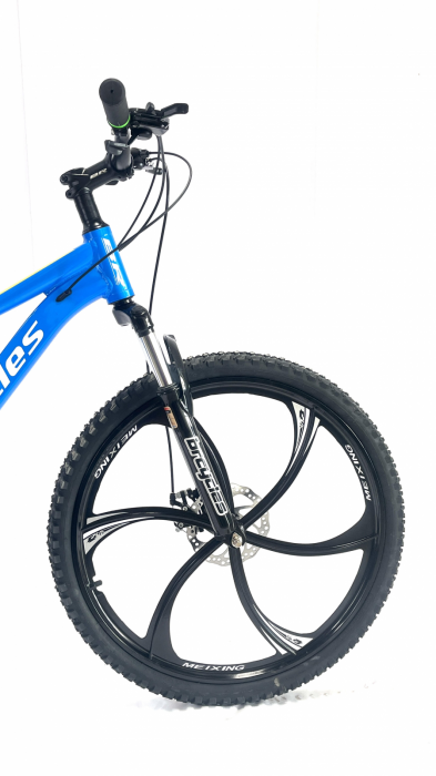 Bicicleta MTB 24″ BR Tornado, cadru Aluminiu, 21 viteze, Roti magnesium cu Shimano, Albastru [4]