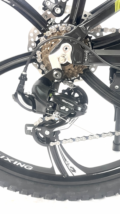 Bicicleta MTB 24″ BR Tornado, cadru Aluminiu, 21 viteze, Roti magnesium cu Shimano, Negru [3]