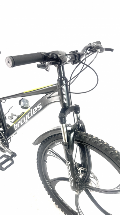 Bicicleta MTB 24″ BR Tornado, cadru Aluminiu, 21 viteze, Roti magnesium cu Shimano, Negru [5]