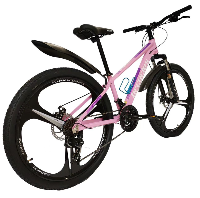 Bicicleta MTB 26″ BR A2604 Tornado, cadru Aluminiu, 21 viteze, Roti magnesium cu Shimano, Roz [2]