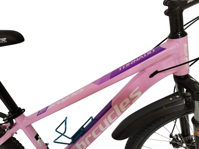Bicicleta MTB 26″ BR A2604 Tornado, cadru Aluminiu, 21 viteze, Roti magnesium cu Shimano, Roz [3]