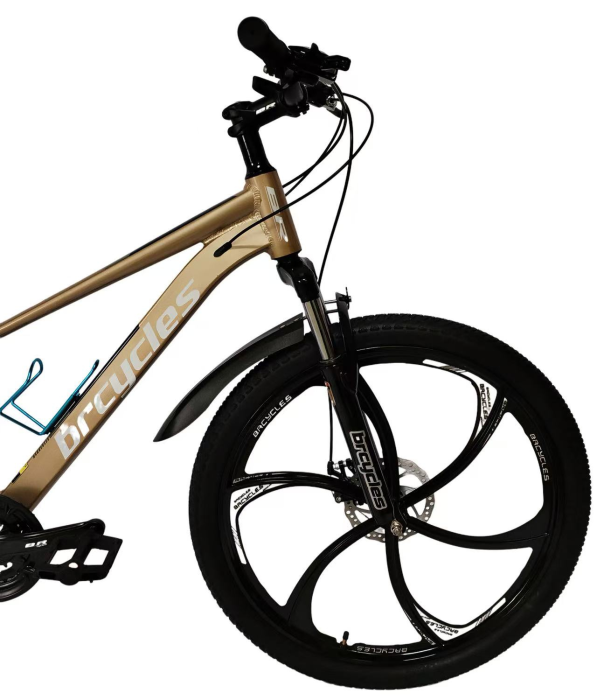 Bicicleta MTB 26″ BR A2604 Tornado, cadru Aluminiu, 21 viteze, Roti magnesium cu Shimano, Gold [5]