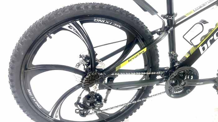 Bicicleta MTB 26″ BR Tornado, cadru Aluminiu, 21 viteze, Roti magnesium cu Shimano, Negru [7]