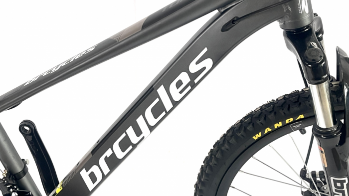 Bicicleta MTB 26″ BR A2604 Tornado, cadru Aluminiu, 21 viteze, Roti magnesium cu Shimano, Gri [6]