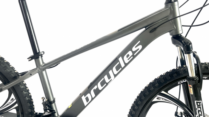 Bicicleta MTB 26″ BR A2604 Tornado, cadru Aluminiu, 21 viteze, Roti magnesium cu Shimano, Gri [4]