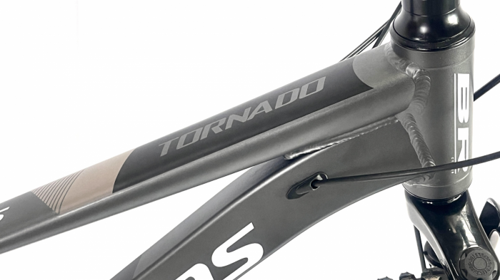 Bicicleta MTB 26″ BR A2604 Tornado, cadru Aluminiu, 21 viteze, Roti magnesium cu Shimano, Gri [7]
