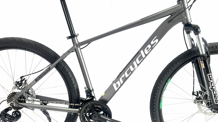 Bicicleta MTB 29″ BR Tornado, cadru Aluminiu, 21 viteze, cu Shimano, Gri [3]