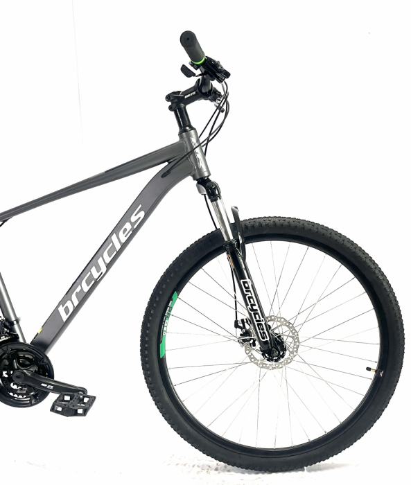 Bicicleta MTB 29″ BR Tornado, cadru Aluminiu, 21 viteze, cu Shimano, Gri [4]