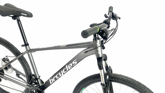 Bicicleta MTB 29″ BR Tornado, cadru Aluminiu, 21 viteze, cu Shimano, Gri [2]