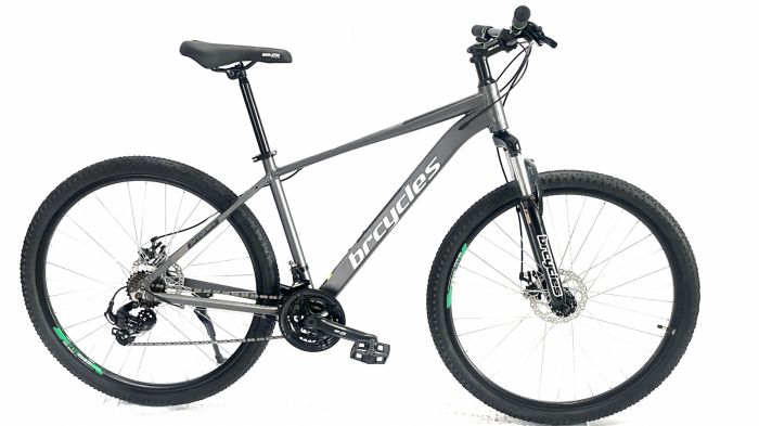 Bicicleta MTB 29″ BR Tornado, cadru Aluminiu, 21 viteze, cu Shimano, Gri [1]