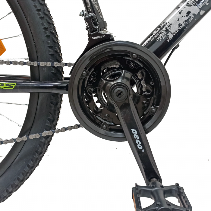 Bicicleta MTB- 29"TG Carrier, cadru otel 17', manete secventiale, frane disc, 21 viteze, negru/argintiu SHIMANO [9]