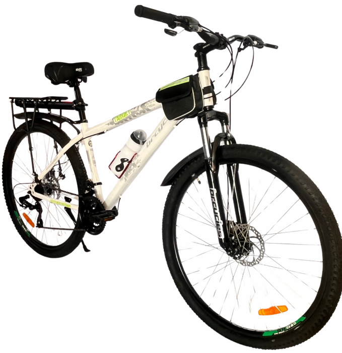 Bicicleta MTB- 29"TG Carrier, cadru otel 17', manete secventiale, frane disc, 21 viteze, alb/negru SHIMANO [2]