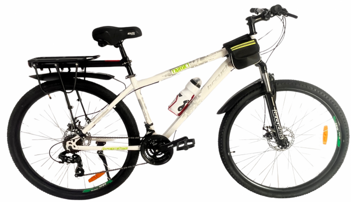 Bicicleta MTB- 29"TG Carrier, cadru otel 17', manete secventiale, frane disc, 21 viteze, alb/negru SHIMANO [1]