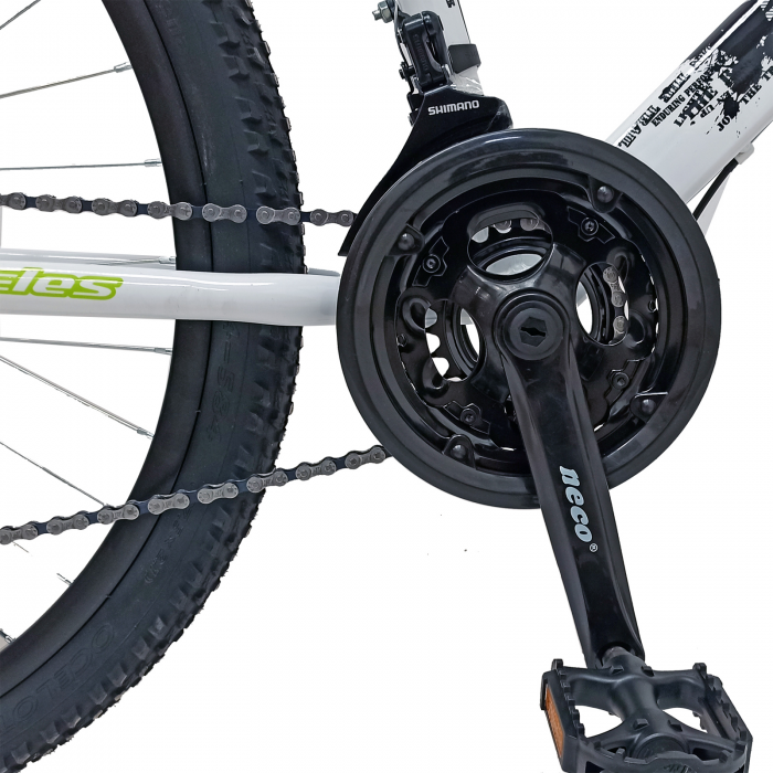Bicicleta MTB- 29"TG Carrier, cadru otel 17', manete secventiale, frane disc, 21 viteze, alb/negru SHIMANO [9]