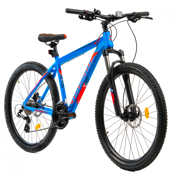 Bicicleta MTB Colinelli COL27, Marimea M, 27.5 inch, Albastru, Schimbator Shimano Altus, 24 Viteze, Cadru Aluminiu, Frane pe Disc [2]