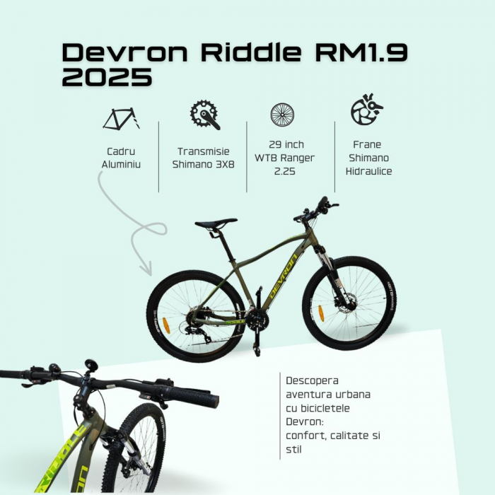 Bicicleta Mtb Devron Riddle RM1.9 2025 - 29 Inch, M, Verde [3]