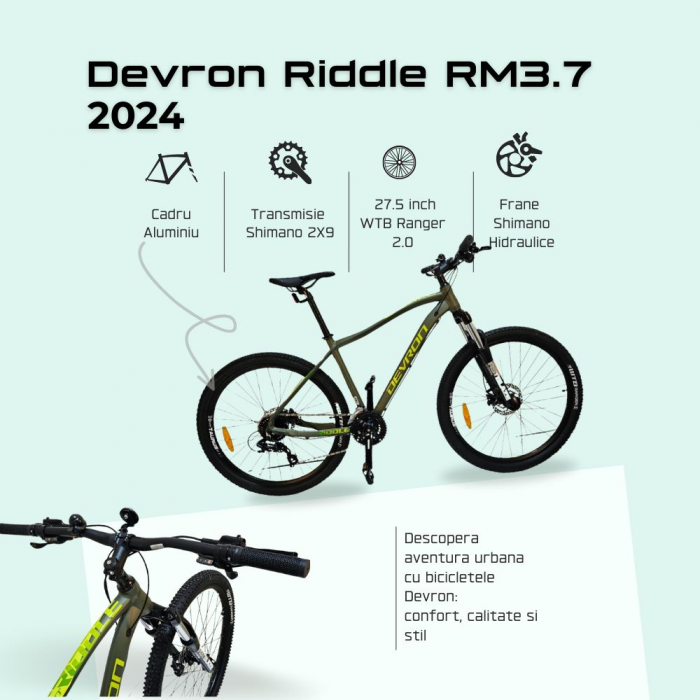 Bicicleta Mtb Devron Riddle RM3.7 2024 - 27.5 Inch, L, Verde [3]