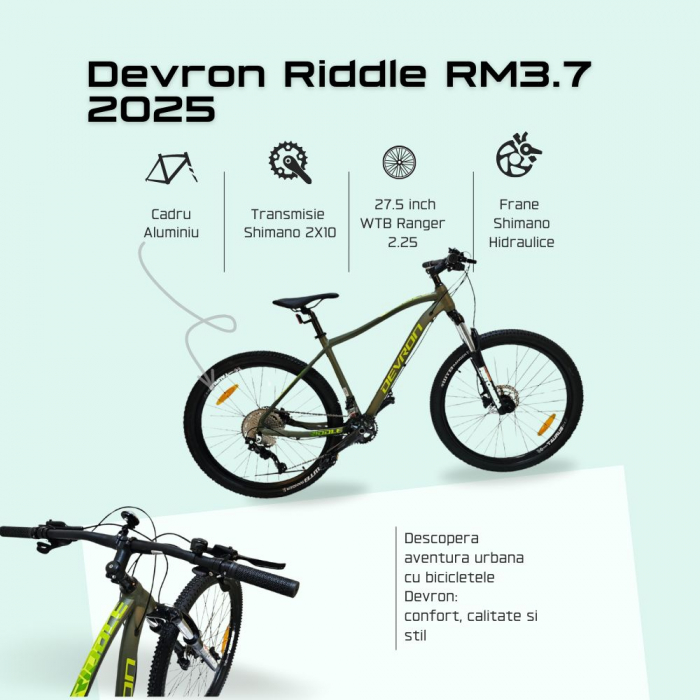Bicicleta Mtb Devron Riddle RM3.7 2025 - 27.5 Inch, S, Verde [3]