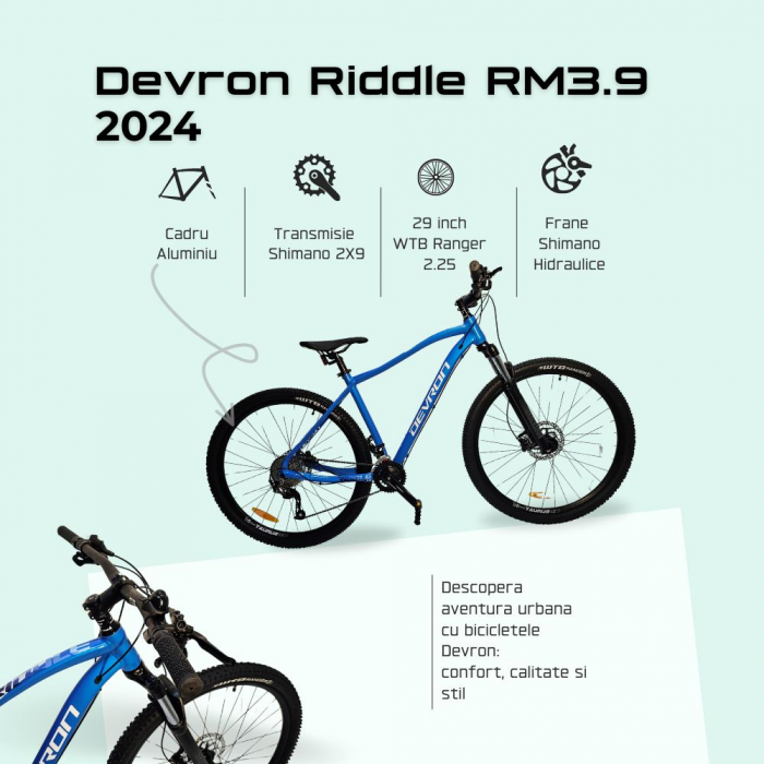 Bicicleta Mtb Devron Riddle RM3.9 2024 - 29 Inch, L, Albastru [3]