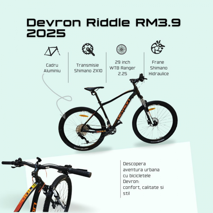 Bicicleta Mtb Devron Riddle RM3.9 2025 - 29 Inch, XL, Negru [3]