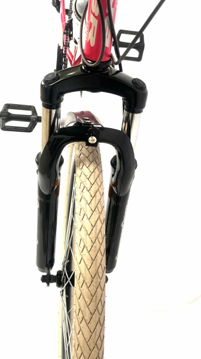 Bicicleta MTB-HT 26" BR Storm, cadru otel 14", frane disc, manete secventiale, 21 viteze, Roz [9]