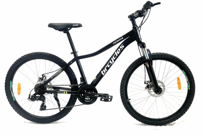 Bicicleta MTB 26″ BR Tsunami , cadru otel 14″ ,21 viteze, Shimano Negru [2]