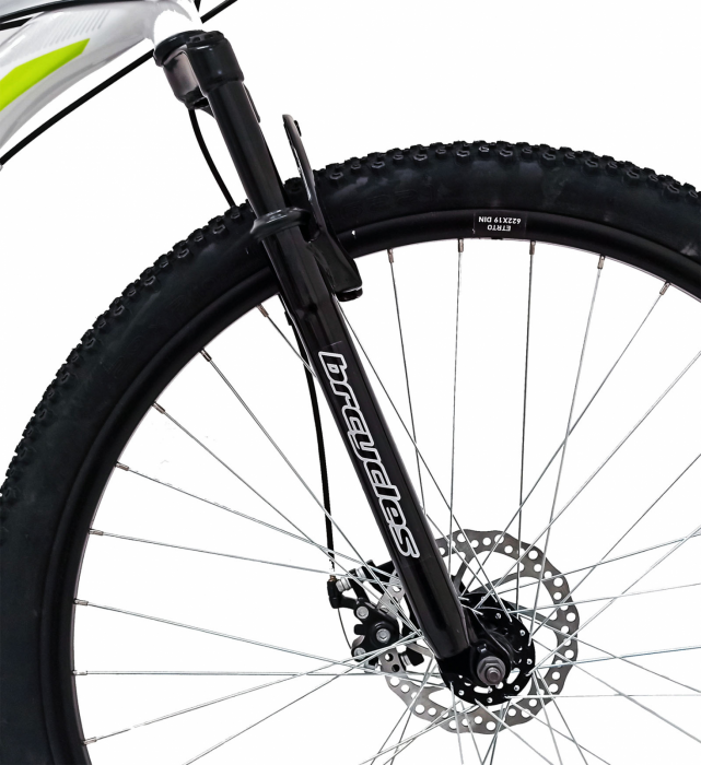 Bicicleta MTB-HT 29" BR Arizona, cadru otel 17', manete secventiale, frane disc, 21 viteze, alb/negru [5]