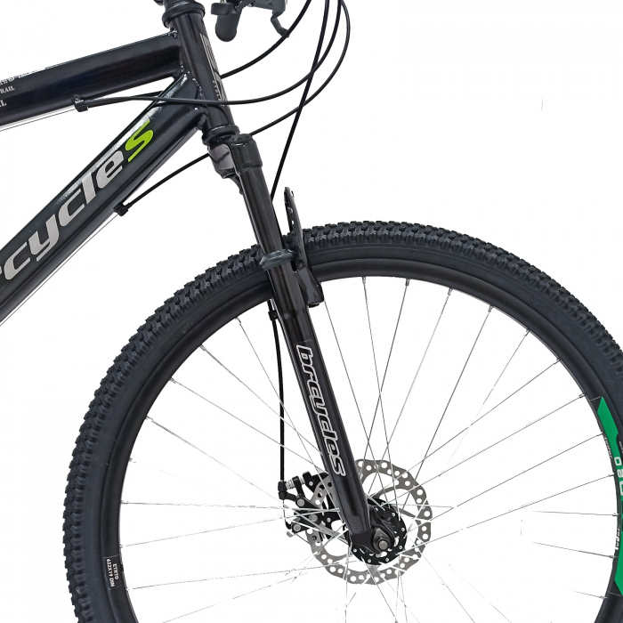 Bicicleta MTB-HT 29" BR Arizona, cadru otel 17', manete secventiale, frane disc, 21 viteze, Negru [4]