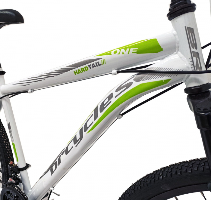 Bicicleta MTB-HT 29" BR Arizona, cadru otel 17', manete secventiale, frane disc, 21 viteze, alb/negru [3]
