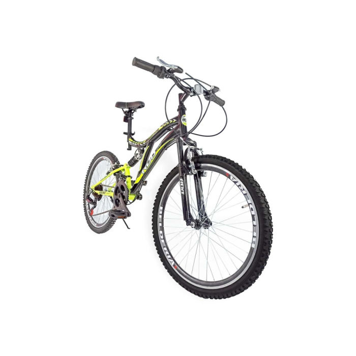 Bicicletă pentru copii RDB Tatanir 24 NEGRU/VERDE NEON [5]