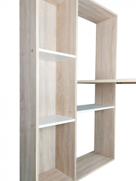 Birou Baber, stejar alb, 84x120x138 cm [2]