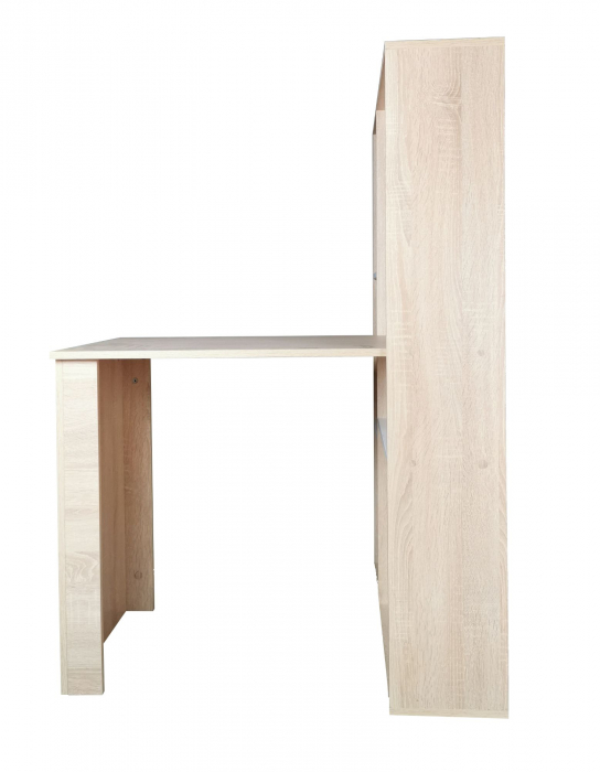 Birou Baber, stejar alb, 84x120x138 cm [4]