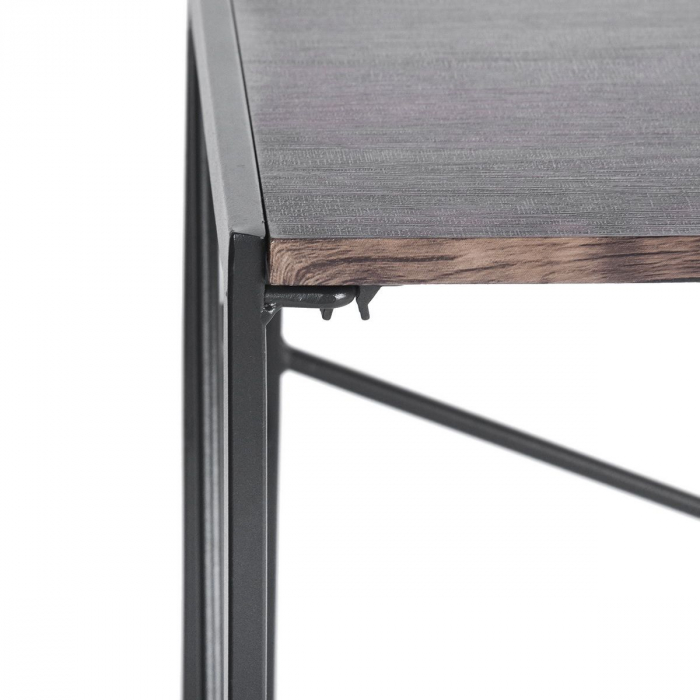 Birou colt, negru si wenge, 38x119.5x75 cm [8]