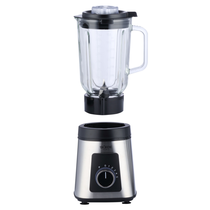 Blender de masa BoHM Home BTBG80S15, 800 W, 1,5 L, 5 viteze + Pulse, 6 lame [4]