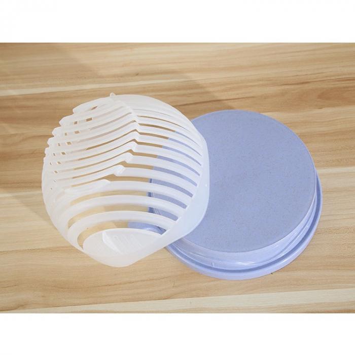 Bol Feliator pentru Salata, Flippy, Castron Multifunctional pentru Legume si Fructe, pentru Spalat si Taiat Legumele, cu Scurgere si Tocator, Ergonomic, Protectie pentru Maini, 21x18.5x11.5 cm, Mov [4]