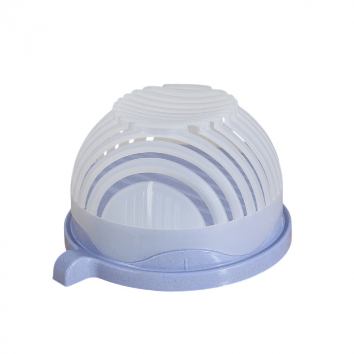 Bol Feliator pentru Salata, Flippy, Castron Multifunctional pentru Legume si Fructe, pentru Spalat si Taiat Legumele, cu Scurgere si Tocator, Ergonomic, Protectie pentru Maini, 21x18.5x11.5 cm, Mov [1]