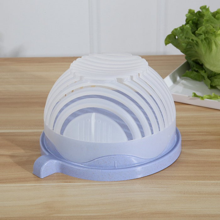 Bol Feliator pentru Salata, Flippy, Castron Multifunctional pentru Legume si Fructe, pentru Spalat si Taiat Legumele, cu Scurgere si Tocator, Ergonomic, Protectie pentru Maini, 21x18.5x11.5 cm, Mov [7]