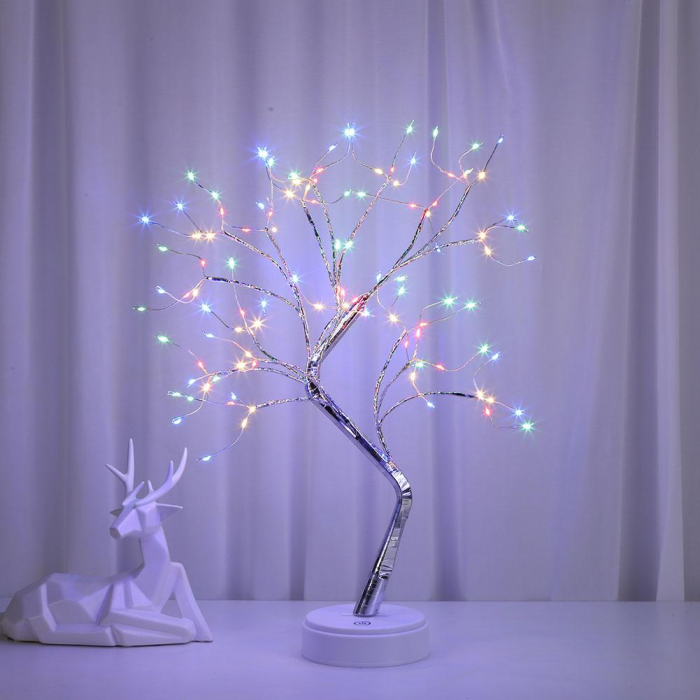 Bonsai artifical, incarcare USB/baterii AAA ,108 led-uri, multicolor [1]