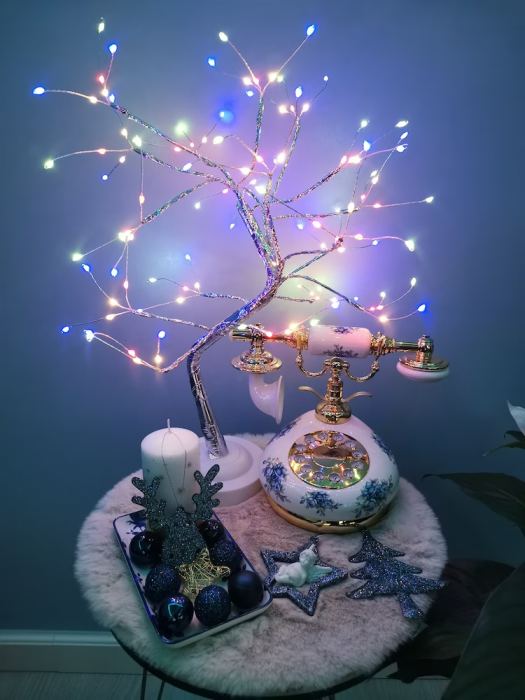 Bonsai artifical, incarcare USB/baterii AAA ,108 led-uri, multicolor [2]