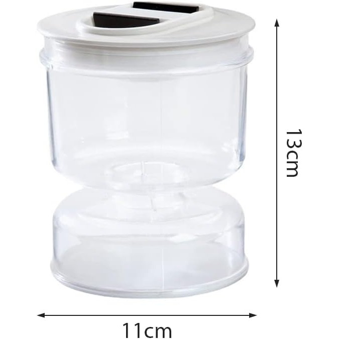 Lichidare Borcan pentru Muraturi, Flippy, cu Separator pentru Lichide, Ermetic, Termorezistent, Tip Clepsidra, 800 ml, ABS, Alb, 13x11 cm [3]