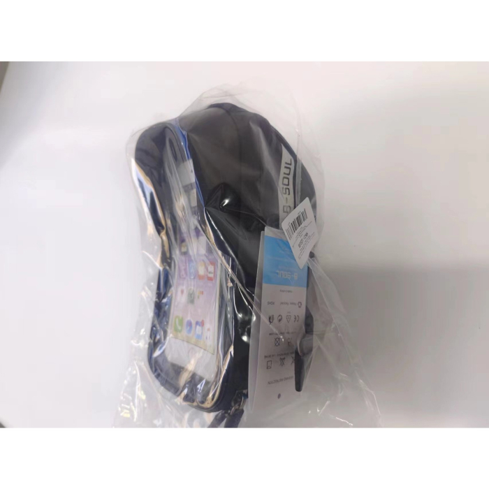 Borseta bicicleta impermeabila cu husa pentru telefon Flippy, montare pe ghidon, compatibila cu telefoane de pana la 16 cm, spatiu depozitare, 18.5x9.5 cm, negru [11]