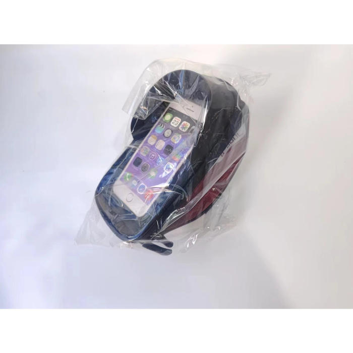 Borseta bicicleta impermeabila cu husa pentru telefon Flippy, montare pe ghidon, compatibila cu telefoane de pana la 16 cm, spatiu depozitare, 18.5x9.5 cm, rosu [7]