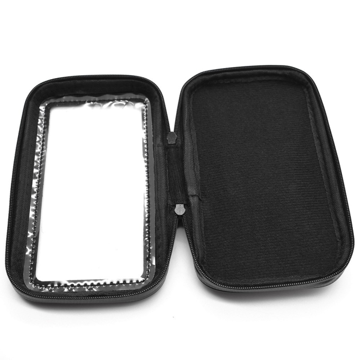 Suport husa telefon mobil Flippy pentru bicicleta si motocicleta, rezistent apa si socuri, touchscreen, 360 rotativ, negru, marime L ≤ 5.5 inch [4]