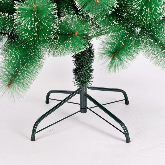 Brad artificial de Craciun tip pin nins, pentru interior/exterior, inaltime 180 cm, Flippy, verde, suport metalic inclus [4]