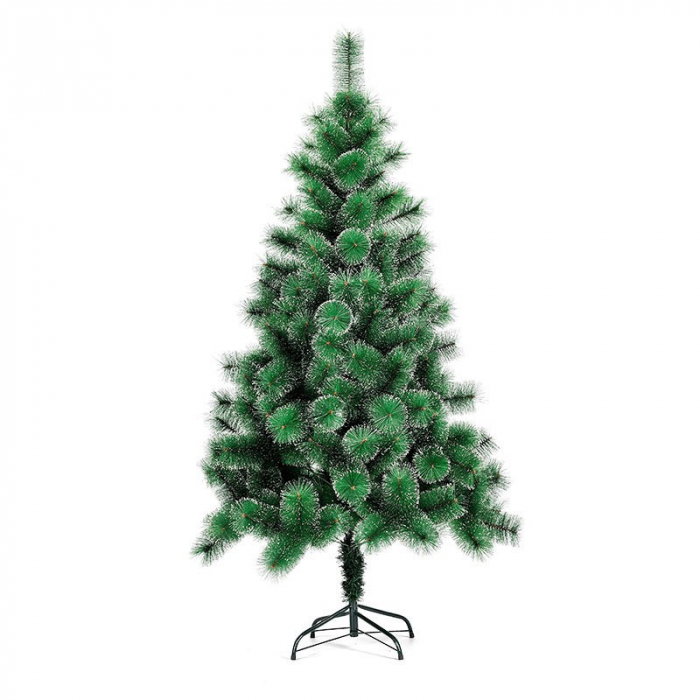 Brad artificial de Craciun tip pin nins, pentru interior/exterior, inaltime 90 cm, Flippy, verde, suport pastic inclus [1]