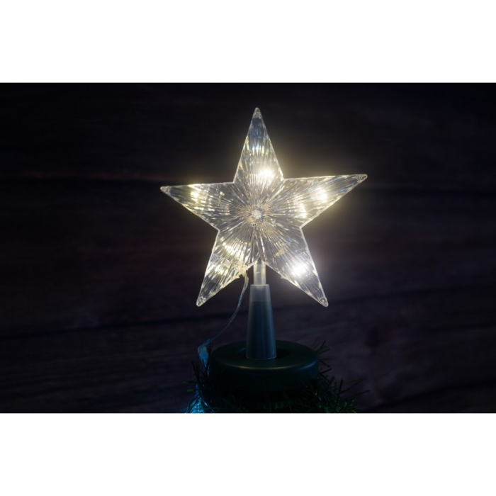 Brad artificial Pop-Up Flippy, cu instalatie integrata, Lumini RGB, Suport inclus, Stea luminata, 304 Led, 180 cm, Material PVC, Verde [5]
