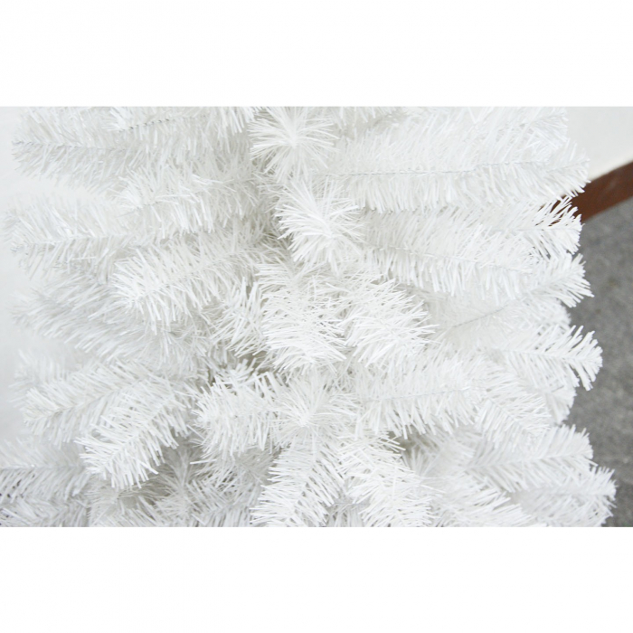 Brad de Craciun artificial cu suport inclus Flippy, 120 cm, 240 ramuri/varfuri, material plastic, suport clasic, fara iluminare, utilizat pentru interior/exterior, alb [4]