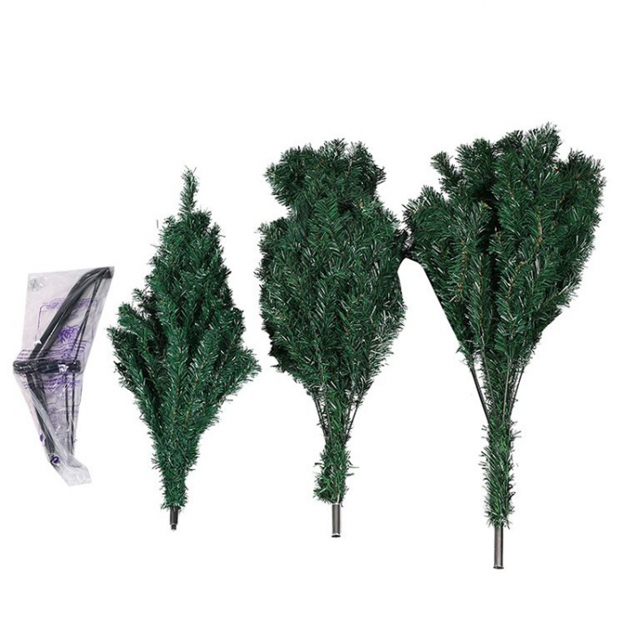 Brad de Craciun artificial cu suport inclus Flippy, 180 cm, 600 ramuri/varfuri, material plastic, suport clasic, fara iluminare, utilizat pentru interior/exterior, verde [5]