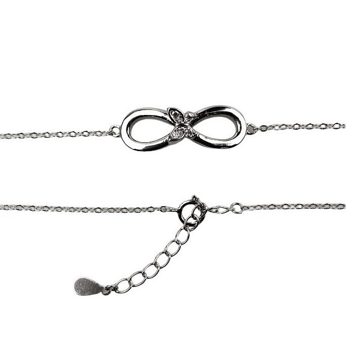 Bratara Argint 925, Infinit cu Fluture [4]