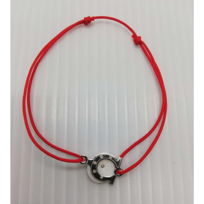 Bratara cu Nod Dublu Argint 925, Potcoava cu Sidef [3]